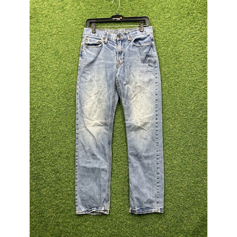 American Eagle Jeans Mens 29x32 Extreme Flex Slim Straight Casual Light Wash